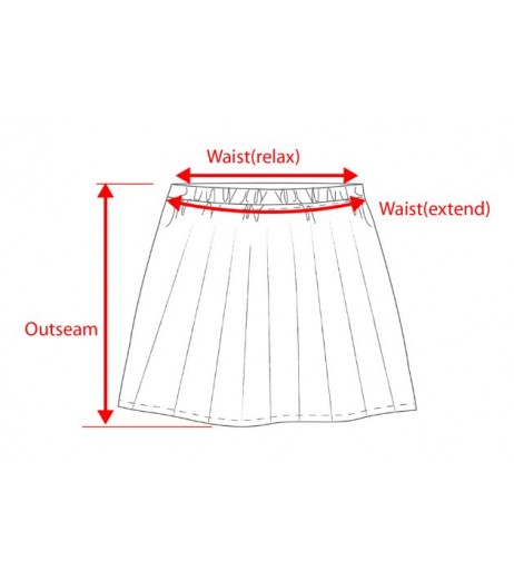 DAV School Uniform Skirt for Girls for  Class 5 to Class 7